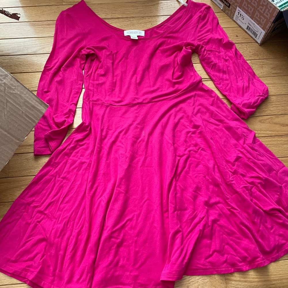 Hot pink 3/4 sleeve dress💕